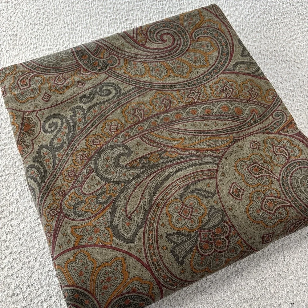 Vintage Ralph Lauren Brianna Paisley Flat Sheet 100% Cotton Made in USA